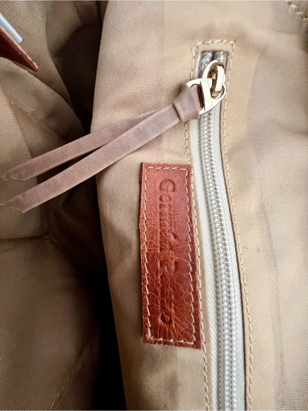 German Patiño Colombian Leather Backpack | Genuine Leather | Taupe Blush | Handm